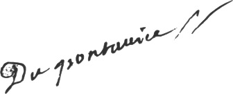 Signature de Julien-Hyacinthe du Pontavice des Landes